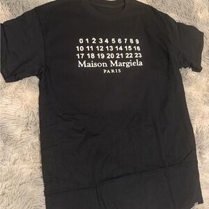 Maison Martin Margiela Black Numeric Print Tee